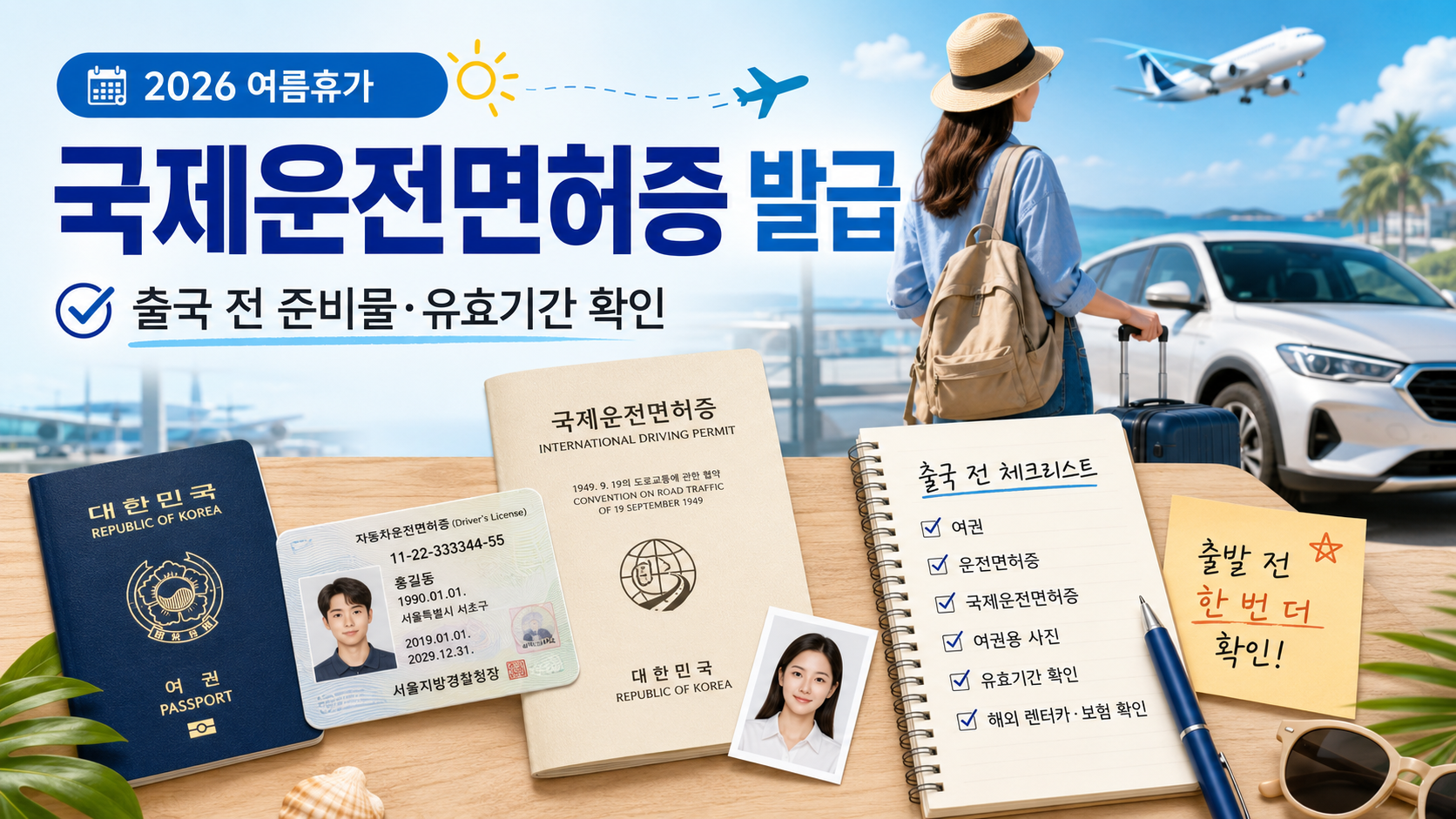 2026 여름휴가 전 국제운전면허증 발급 준비물과 유효기간 안내