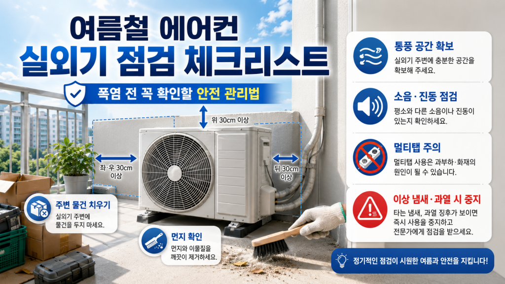 여름철 에어컨 실외기 점검 체크리스트